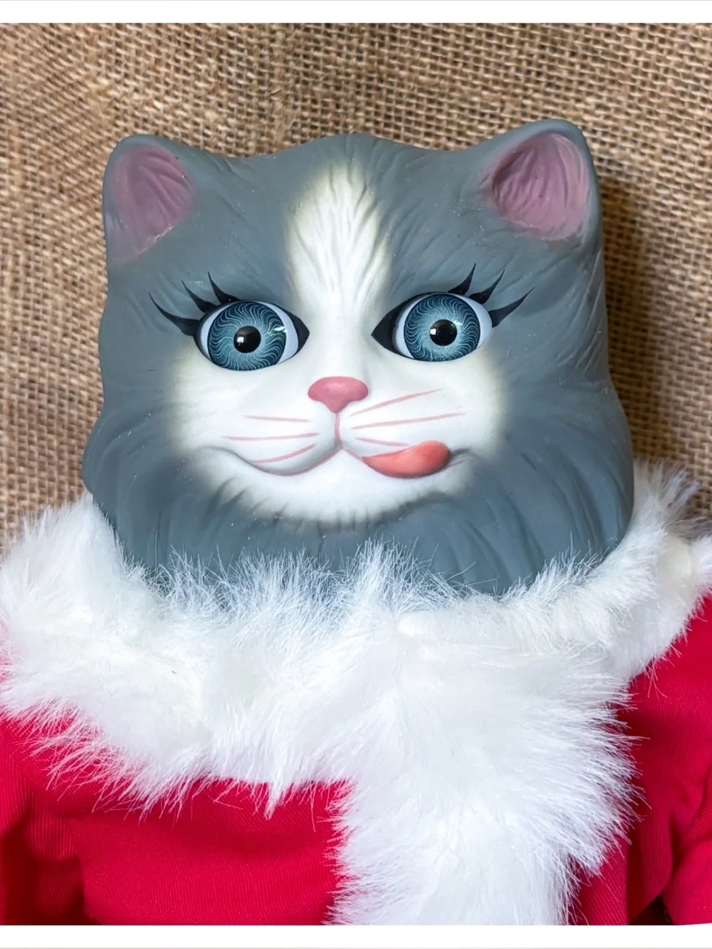Goebel Betty Jane Carter Cat Doll Santa Claus II Musical Christmas Kitsch